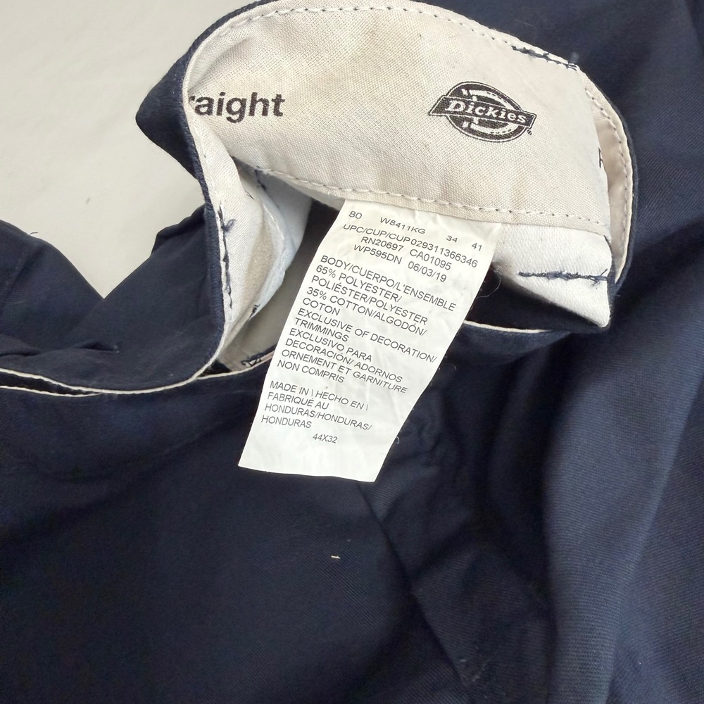 Dickies Mens 44 Regular Straight Flex Cargo Pants Dark Navy Blue Workwear - Picture 7 of 9